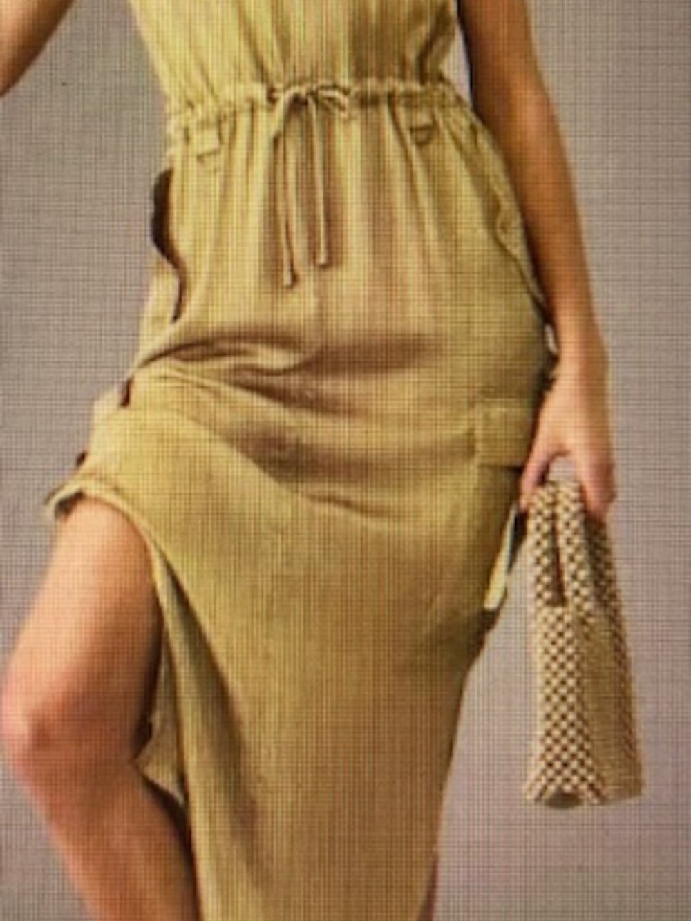 Anthropologie Love The Label Moss Green Utility Strap SatinJumper Midi Dress NWT - Picture 7 of 16